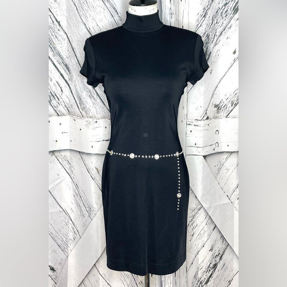 Tadashi Vintage Black Embellished Mini Dress SP